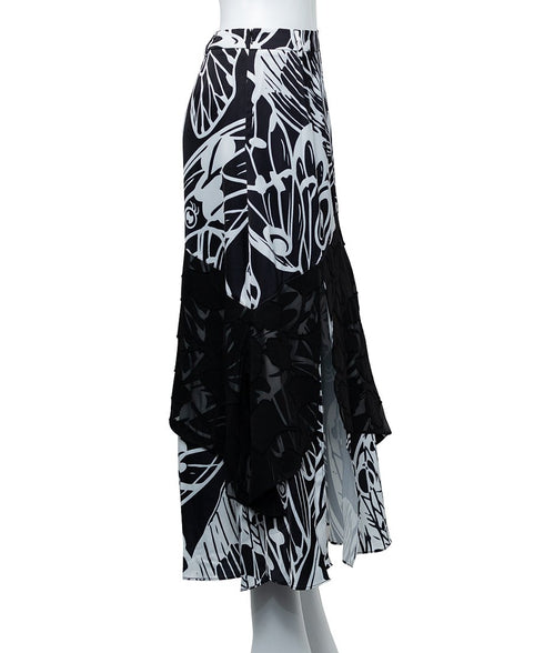 Butterfly Layered Mesh Skirt
